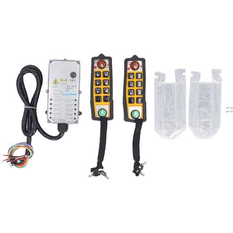 Kit de télécommande de grue sans fil, double poignées, 6 boutons de Direction, électrique industriel, DC24V (1/5)