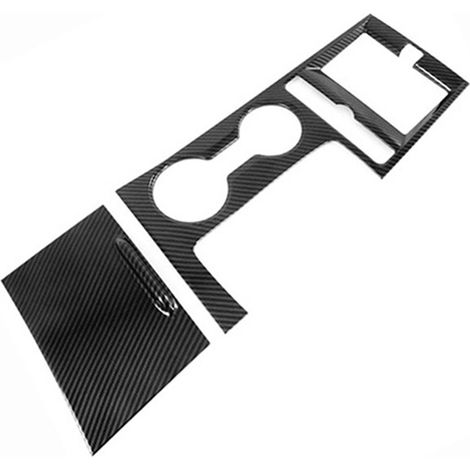 One set of decorative frame, trim strip, and cup holder for the center console gear shift panel of a 2020 Kia K5. (1/4)