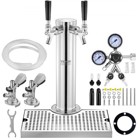 Kit Colonne à Bière Double Robinet Distributeur de Bière Boisson (1/5)