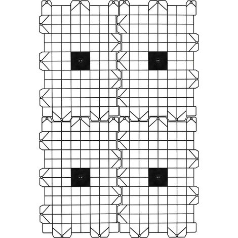Système de rangement de plancher, planches à palettes pour grenier, installation facile pour garage, toit et plus encore, 4 panneaux inclus (noir) (1/5)