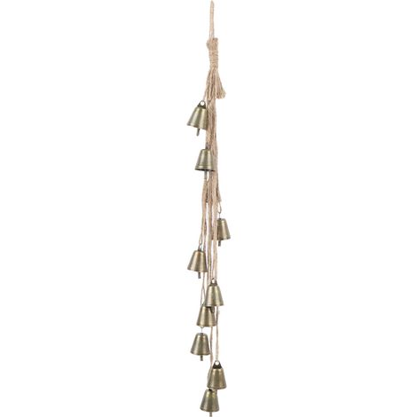 Vintage-Weihnachtsdeko-Metallglocke, farbbeständiges Hanfseil, Kupferfinish für den Außenbereich, Anhänger