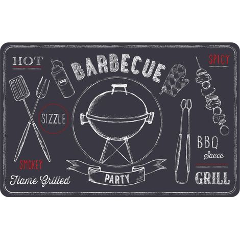 Set de Table Circle Barbecue Ardoise 29 cm x 44 cm eckig