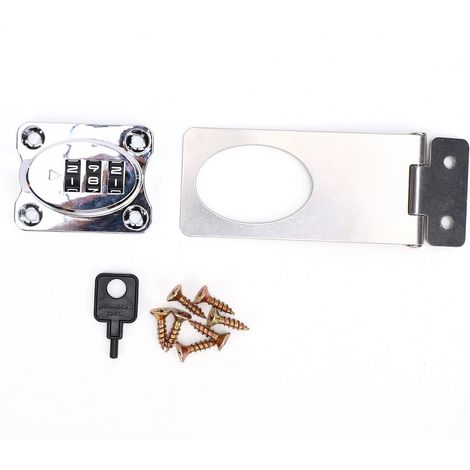 Serrure de porte à 3 chiffres, combinaison de placard, sans clé, 2 installations pour portes battantes coulissantes, placard, sécurité par mot de passe, garde-manger, porte de grange, tiroir, 1 pièce. (1/5)