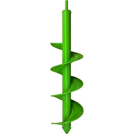 Jardin Foreuse, Tarière de Jardin avec Tête en Spirale Robuste, Tige hexagonale Acier Inoxydable, tarière pour perceuse 10cm x 40cm, Outil de Plantation Pratique pour Fleur Planter des Arbres---Noir (1/5)