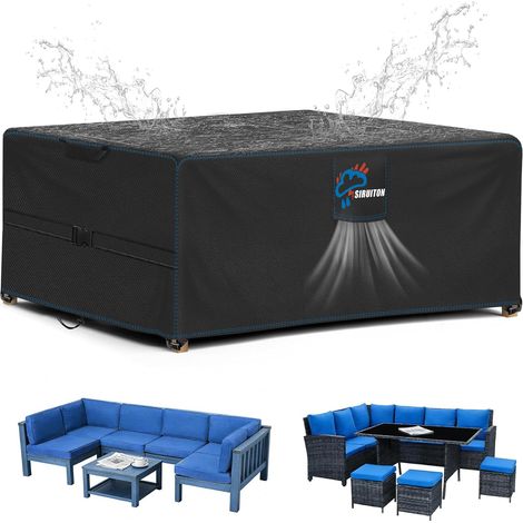 Waterproof Oxford 520D Garden Furniture Cover 70 x 70 x 70 cm Outdoor Garden Furniture Cover, Anti-UV, Tear-Resistant, with Vents, All Weather Protection from Rain (1/5)