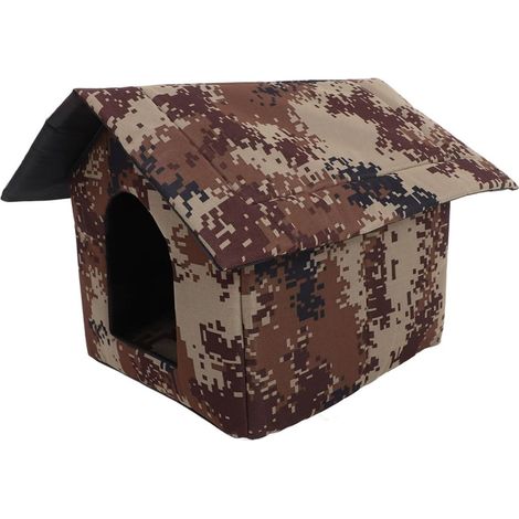 Maison pour Chat Extérieur Isolée Résistante Aux Intempéries avec Matelas (1/5)