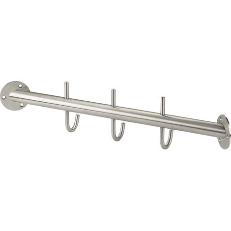 Eck-Garderobe Antea Länge 450 mm Edelstahl mit drei Haken