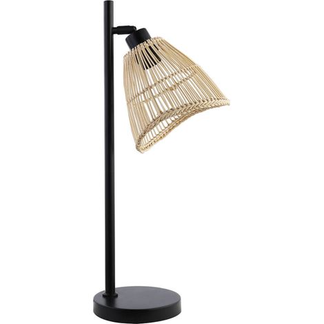 HOME DELUXE Lampada da tavolo in rattan FELIA - Beige (1/3)