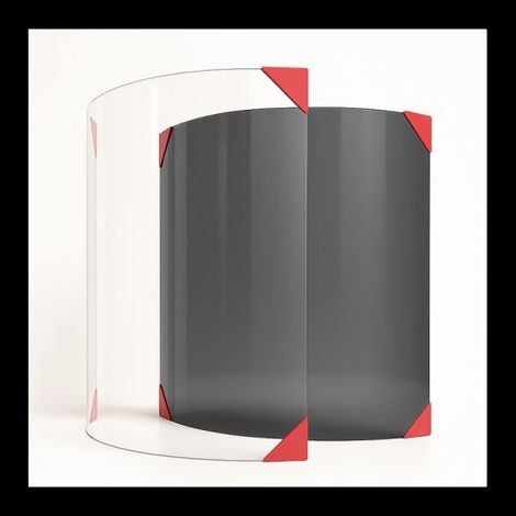 Vitre Artwood GABRIEL - Verre intelligent à effet Clair-obscur - 520 x 500 mm (A x H) - 4mm ROBAX NightFlame® (1/5)