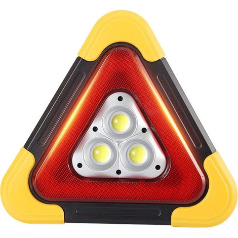 Signal (Seguridad, Información, Señalización...) Multifunctional LED warning light with tripod, rechargeable solar emergency light for cars, triangular, safety warning light (1/4)