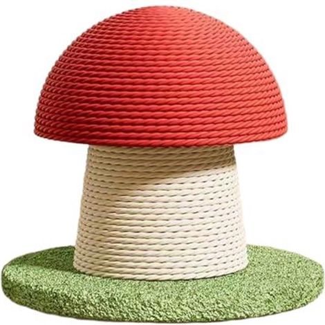 Elkuaie Arbre à Chat - Arbre à Chat Champignon - 181816cm - 1 Pièce - Intérieur et Extérieur + Rouge-Blanc (1/5)