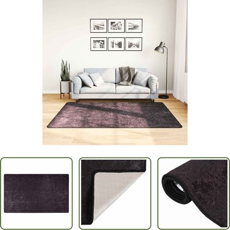 Tapis velours - Tapis lavable 120x180 cm anthracite (1/5)