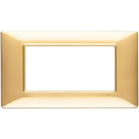Placca 4M oro lucido Vimar Plana 14654.24