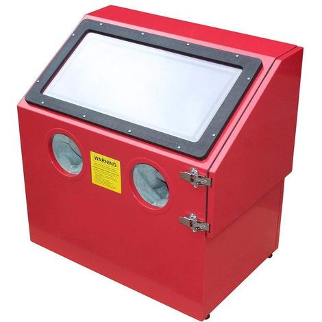 Varan Motors - NESB-24 Armadio di sabbiatura, sabbiatrice per microsfere, sabbiatrice per maniche 110 litri con illuminazione e accessori (1/5)