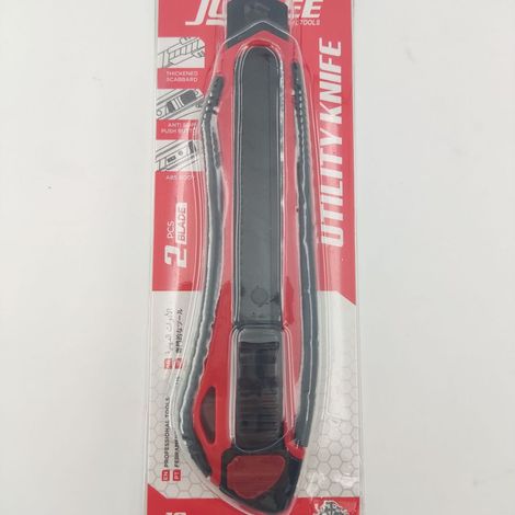 Couteau utilitaire, coupe-papier, outil multifonction, grand couteau à deux lames de 18 mm, manche renforcé