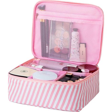 Sacs de maquillage de voyage, étui à cosmétiques, sac de rangement, rangement Portable, pinceaux de maquillage, trousse de toilette, accessoires (1/5)
