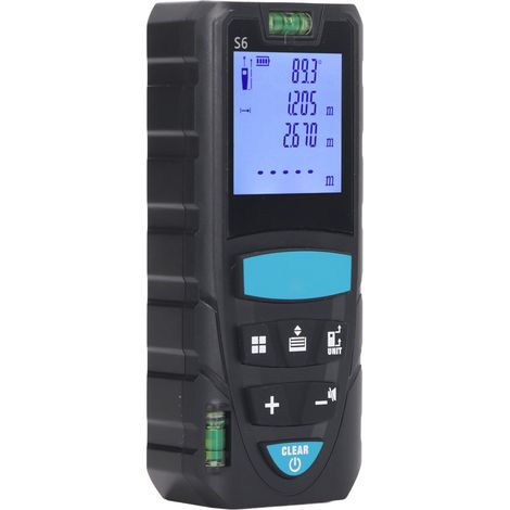Télémètre numérique avec niveau à bulle et affichage numérique pour la mesure de la distance jusqu'à 100 m (1/5)