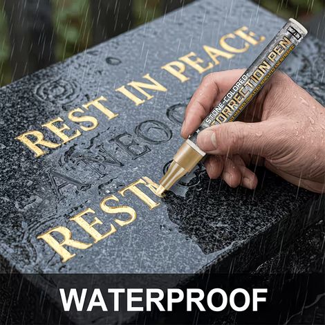 Kineshinex tombstone markers restore faded lettering on tombstones and granite surfaces weatherproof and quick-drying. (1/5)