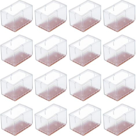 Set of 16 Non-Slip - PVC Rectangular Caps for Chair Legs, Furniture Legs HIASDFLS (1/5)