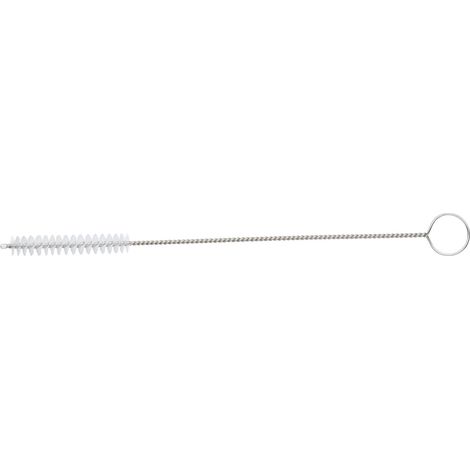 KitchenCraft Cepillo Pequeño para Botellas / Limpiador de Pajitas, Resistente y Preciso, Alambre / Nylon, 23 cm (9"), Plata/Blanco