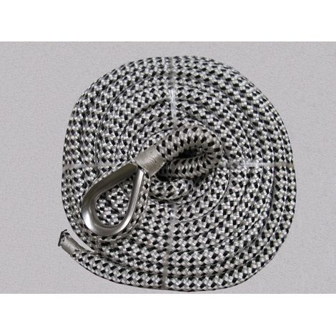 Boat Anchor Line Rope (16MM 40M Double Braided Spliced Bungee with Thimble)