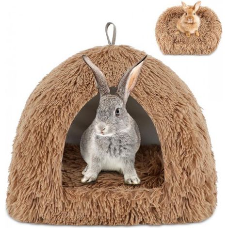 Panier pour chat - Maison pour lapin - Maison pour chat - Peluche - Chaleur - 40 x 40 x 37 cm - Rongeur - Lit pour chat - Panier pour chaton - Maison pour animaux - Coussin pour chat - Nid pour chat - (1/5)