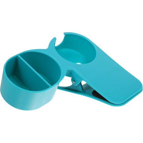 Pince Porte-gobelet Clip Latéral de Table et ABS Multifonction Bleu pour Bureau Rangement Tasse et Pot de Fleurs pour Gamers et Réceptionnistes Réceptionnistes (1/5)