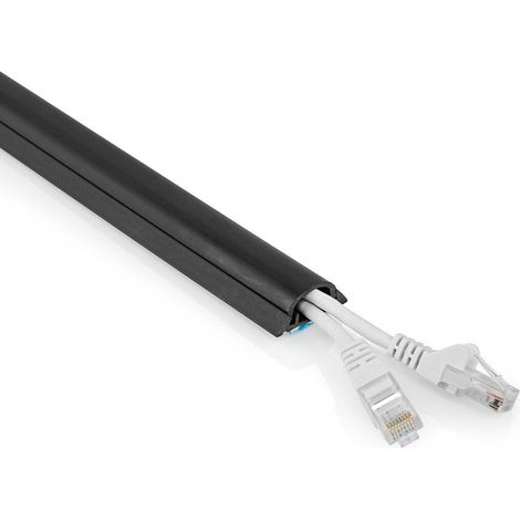 Nedis Multipack Kabelmanagement / Röhre / 1 Stück / max. Kabeldicke: 12 mm / PVC / Schwarz - 10 Stück