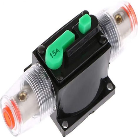 1 Porte-fusible étanche 12 V, 24 V CC, réinitialisable, protection 15 A, système audio voiture (1/5)
