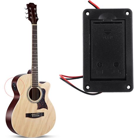 Support de Pile 9V pour Micros Guitare Basse Actifs - Boîtier de Connexion (1/5)