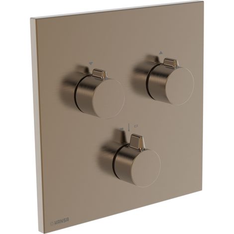 HANSA HA Set di finitura per due uscite HANSAEASYMIX - 8872 Rosetta quadrata Bronzo spazzolato, 8872906281