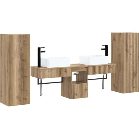 Bathroom Furniture Set 5 pcs Artisan Oak 33 x 34.5 x 100 cm vidaXL (1/5)
