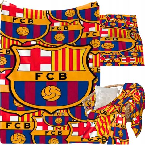 Manta de fútbol del Barcelona, manta de invierno suave y cálida de 130x150cm