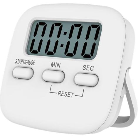 Minuteur de Cuisine Electronique, Minuteur Digital numérique avec Alarme Sonore Ecran LCD, Compte à Rebours Support Aimanté, pour Cuisine, Étude, Faire des Desserts et Sports, Gestion du temps