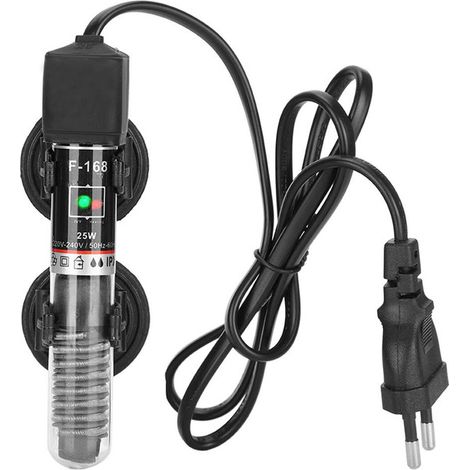 Chauffage d'Aquarium Thermostat Automatique 26°C Mini Chauffage Submersible Antiexplosion 25W pour Petit Aquarium et Tortue