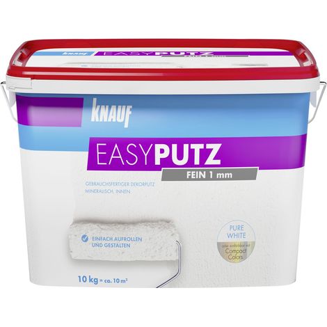Knauf EasyPutz 10kg Dekorputz Oberputz Wandputz fein 1,0mm schneeweiß matt
