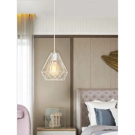 Lustre Suspension Vintage Fer E27 Lampe Luminaire Industrielle Retro Designe Edison Plafonnier pour Salon Chambre (1/4)