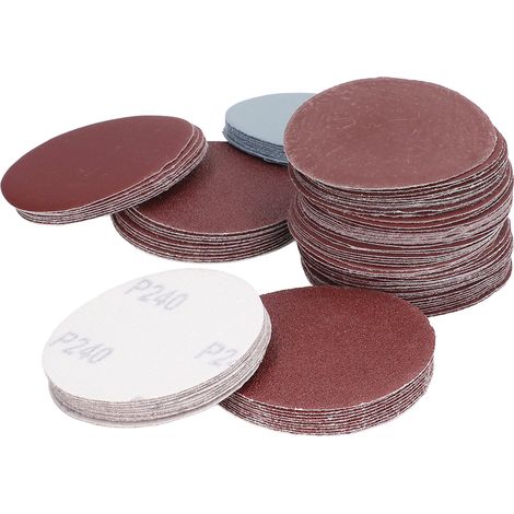 100 Stück Aluminiumoxid-Schleifscheiben, runde Schleifpapierscheiben zum Reinigen, 3 Zoll, Körnung 80–3000 (1/5)