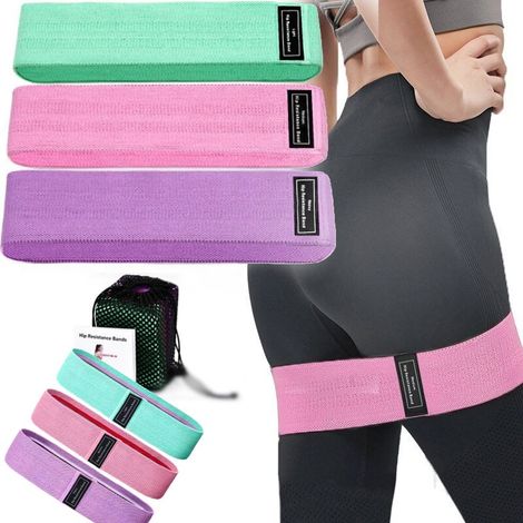 SET DI FASCE DI RESISTENZA FASCE DI RESISTENZA PER ESERCIZI DI ALLENAMENTO FITNESS 3 pezzi (1/5)