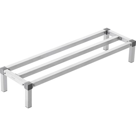 Rack de Calage en Aluminium, 121,9x35,5x20,3 cm, Support de Stockage Commercial, Capacité de Charge 454 kg, Assemblage Facile, pour Rangement Aliments au Sol, dans Restaurants, Cuisines, Garages (1/5)