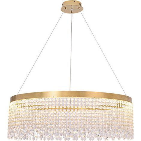Luvia – LED-Kronleuchter, goldfarben, 60 cm, Kristall, 37 W, 3000–6000 K (1/5)