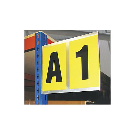 Señalización de aluminio  doble  para 2 caracteres de escritura (1/2)