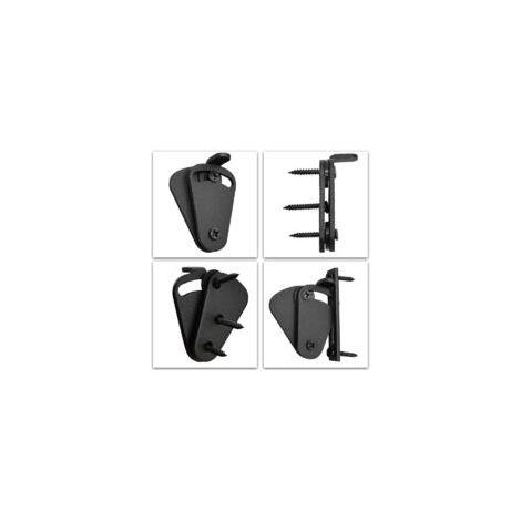 Cerradura para puerta corrediza de granero, 2 piezas, herrajes para muebles, pestillo de privacidad para garaje, negro, 2 piezas - Crezuo