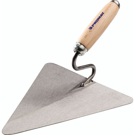 Truelle de maçon berlinoise L240xl213mm avec manche en frêne col en S acier PRO