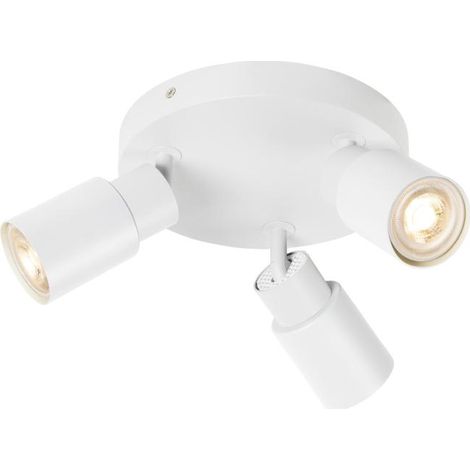Applique et plafonnier PURI 2.0 Tube rond triple 6W GU10 blanc - SLV - 1008334 (1/3)