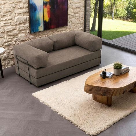Canapé-lit taupe confort, 190 cm ALTEA (1/5)