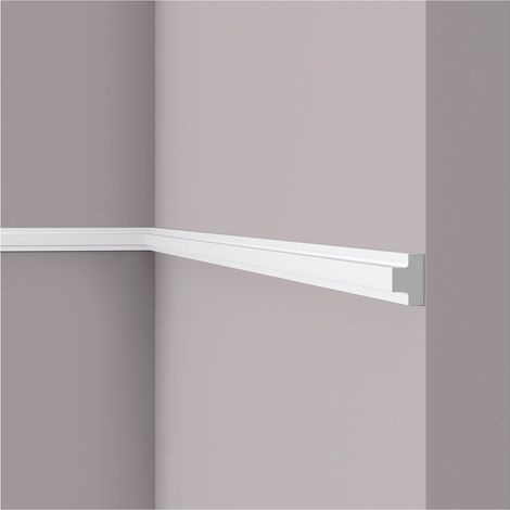 Panel moulding NMC T40 WALLSTYL Noel Marquet Decorative moulding Coving Moulding for decoration contemporary design white 2 m (1/5)