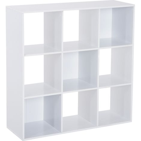 Nine-Cube Storage Shelf - White