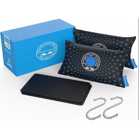 Deshumidificateur Voiture, Anti-Fuite Silice Gel Anti Humidité avec Digital Hygromètre, Réutilisable Déshumidificateur pour Cave Garage Placard Camping-cars (1/5)
