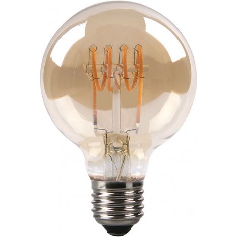 FABRILAMP Filamen.spiral Horz.globe lampadina 12x8d 4w 250lm E27 Amber 2200k
